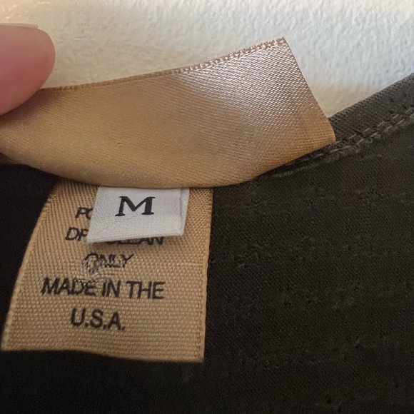 Karen Zambos Handkerchief hem, Olive Green Women's Fitted Dress , Medium - Picture 7 of 7